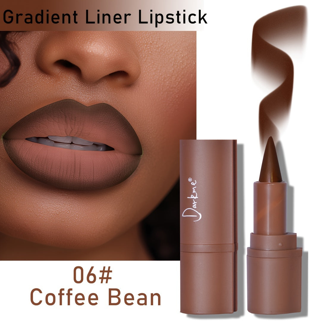2-in-1 Matte Lip Liner & Lipstick Set – Brown & Mixed Tones