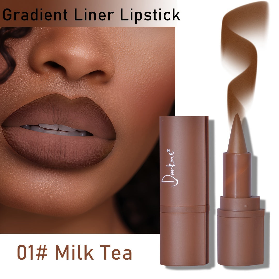 2-in-1 Matte Lip Liner & Lipstick Set – Brown & Mixed Tones