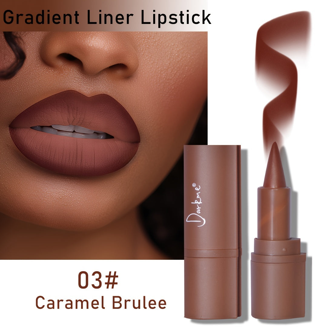 2-in-1 Matte Lip Liner & Lipstick Set – Brown & Mixed Tones