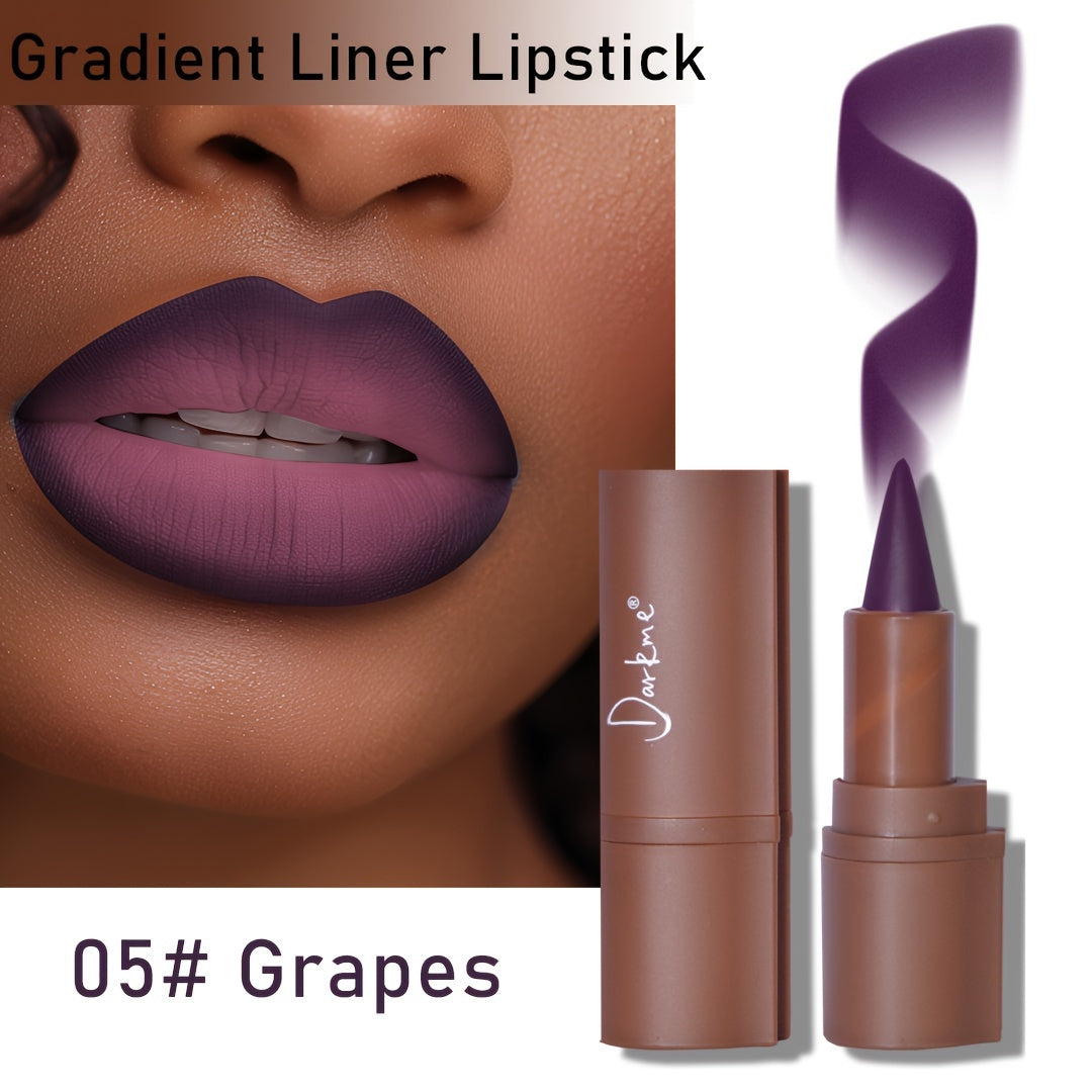 2-in-1 Matte Lip Liner & Lipstick Set – Brown & Mixed Tones